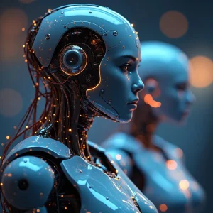 Ai_nanny:space-age design digital support staff The future of childcare with artificial intelligence.